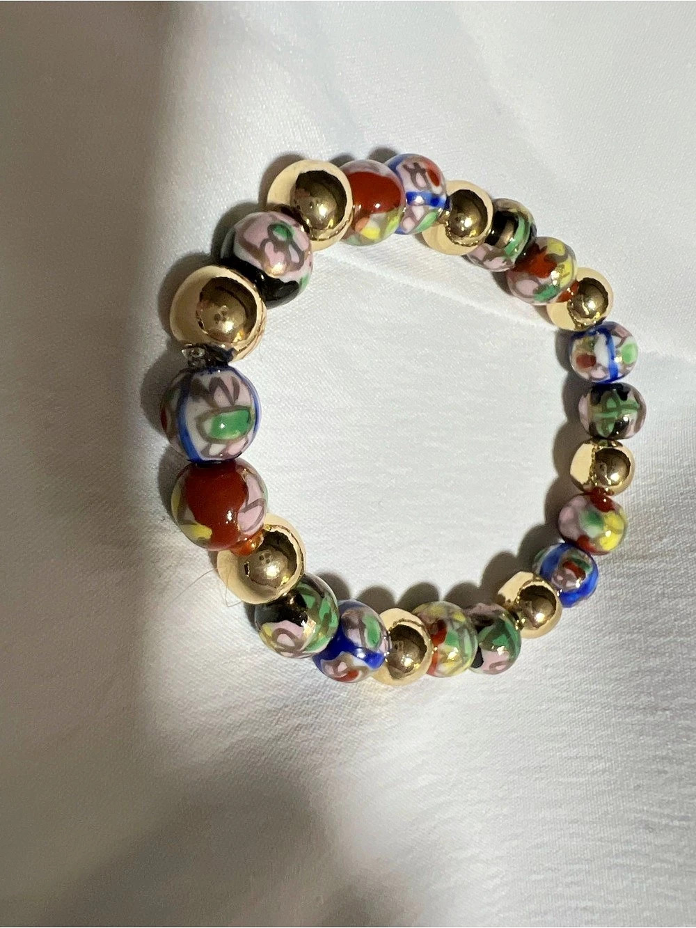 Hand painted Beaded Bracelet